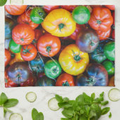 Farms | Colorful Tomato Harvest キッチンタオル (折り畳み)