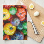 Farms | Colorful Tomato Harvest キッチンタオル (四つ折り)
