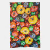 Farms | Colorful Tomato Harvest キッチンタオル (縦)