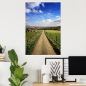 Farms | English Countryside Dirt Road ポスター (ホームオフィス)