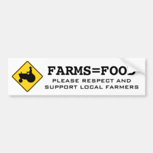 Farms=Food点およびサポート農家 バンパーステッカー