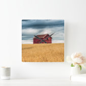 Farms | Old Red Barn スクエア壁時計 (ホーム)