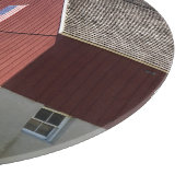 Farms | Red Barn With American Flag カッティングボード (角)