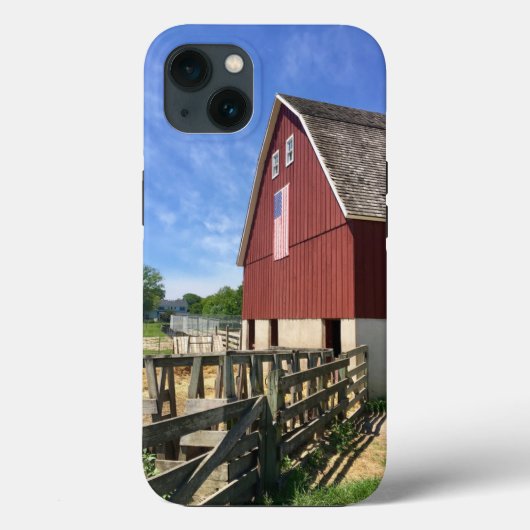 Farms | Red Barn With American Flag Case-Mate iPhoneケース (裏面)