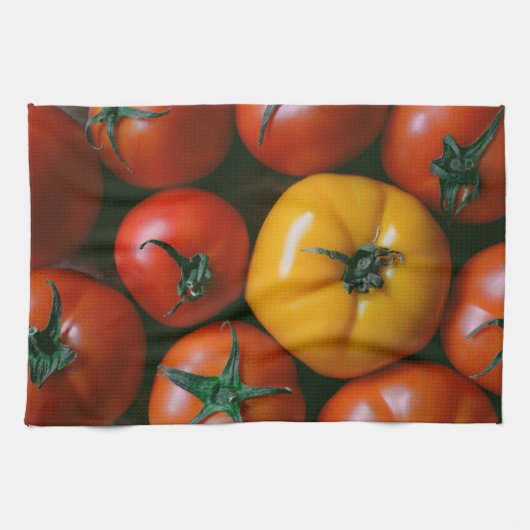 Farms | Shiny Red & Yellow Tomatoes キッチンタオル (横)