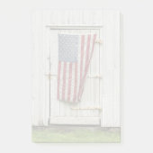 Farms | White Barn Door With American Flag ポストイット (正面)