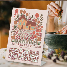 FARMSTAND Farmers Market SCAN TO PAY QR ファームハウス 台座サイン