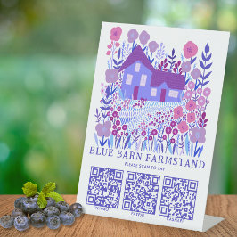 FARMSTAND Farmers Market SCAN TO PAY QR ファームハウス 台座サイン