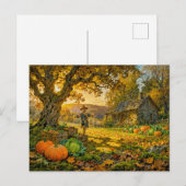Farmstead Cottage at Harvest Time ポストカード (正面/裏面)