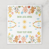 Farmyard Animals Birthday Party Food Tent プレイスカード (外部開封)