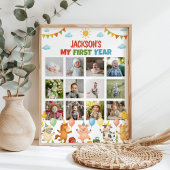 Farmyard Animals First Year Photo Milestone Poster ポスター