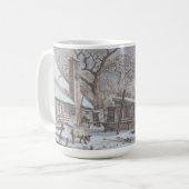 FARMYARD IN WINTER 1786ヴィンテージアートクリスマスマグ コーヒーマグカップ (正面左)