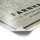 Farnham united kingdom map print poster canvas フォトプリント            (角)