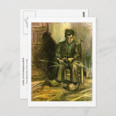 Faro Making a Basket，ビンセント・ヴァン・ゴッホ ポストカード (正面/裏面)