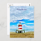 Faro Rosso Red Lighthouse Italy Postcard ポストカード (正面/裏面)