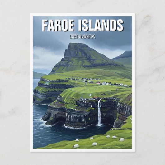 Faroe Islands Denmark Travel ポストカード (正面)