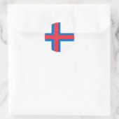 Faroe Islands flag Sticker ラウンドシール (バッグ)