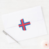 Faroe Islands flag Sticker ラウンドシール (封筒)