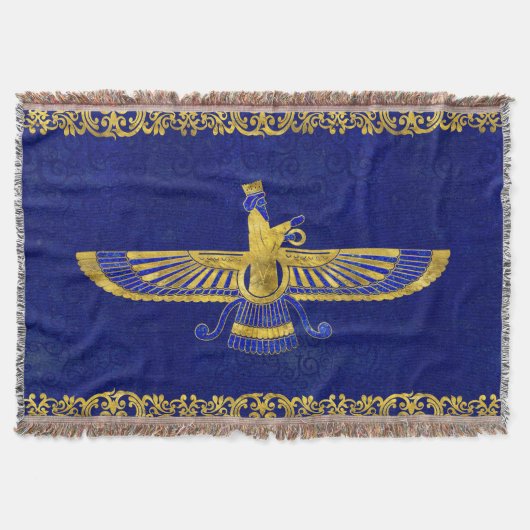 Farohar - faravahar - Fravashi スローブランケット (正面)