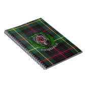 Farquharson Scottish Clan Tartan & Crest ノートブック (右側)