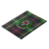 Farquharson Scottish Clan Tartan & Crest ノートブック (左側)