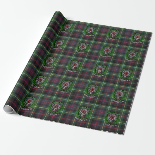 Farquharson Scottish Clan Tartan & Crest ラッピングペーパー (アンロールド)