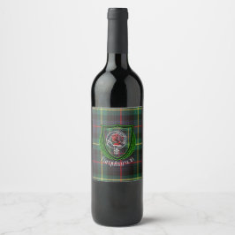 Farquharson Scottish Clan Tartan & Crest ワインラベル