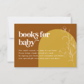 FARRAHレトロ70の赤ちゃんシャワーカード用の本 招待状 (正面)