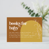 FARRAHレトロ70の赤ちゃんシャワーカード用の本 招待状 (スタンド正面)