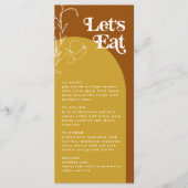 FARRAHレトロ70s Rust Lets 食べ Archメニュー・カード メニュー (正面)