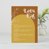 FARRAHレトロ70s Rust Lets 食べ Archメニュー・カード メニュー (スタンド正面)