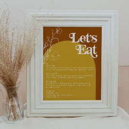 FARRAHレトロ70s Rust Lets 食べ Archメニュー ポスター