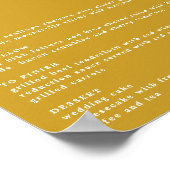 FARRAHレトロ70s Rust Lets 食べ Archメニュー ポスター (角)