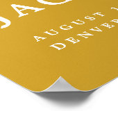 FARRAHレトロ70s Rust Mustard Arch's 結婚 Welcome ポスター (角)