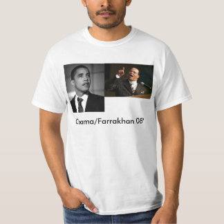 Farrakan、オバマ、オバマまたはFarrakhan 08' Tシャツ