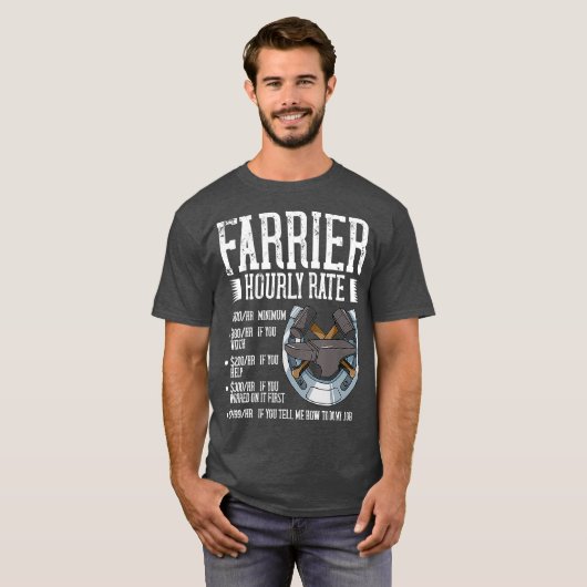 Farrier Horseshoe Gift Hoof Tools (2) Tシャツ (正面フル)