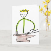 Farrier Stickman カード (黄色い花)