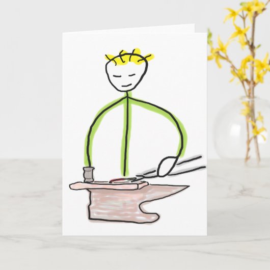 Farrier Stickman カード (黄色い花)