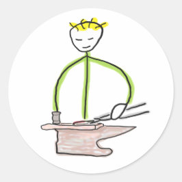 Farrier Stickman ラウンドシール