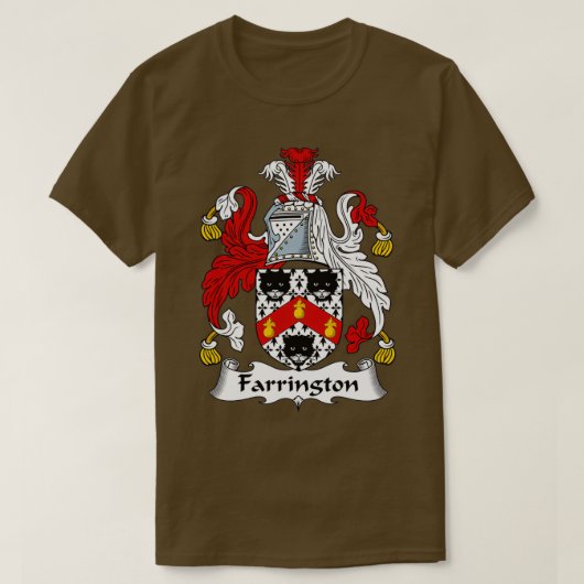 Farrington Coat of Arms Family Crest  Tシャツ (デザイン正面)