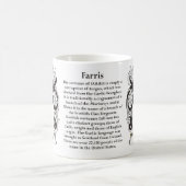 Farris、起源、意味および頂上 コーヒーマグカップ (中央)