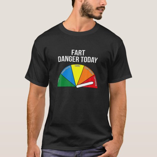Fart危険極端なおもしろい火災危険標識Fart Jo Tシャツ (正面)