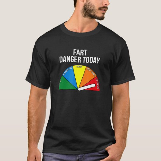 Fart Advance Extreme – 火おもしろいの危険のサイン – 終了 Tシャツ (正面)