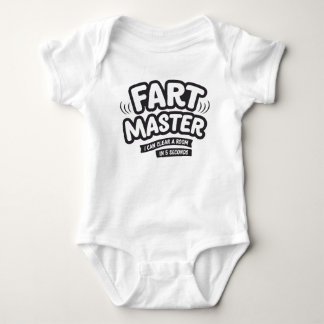 Fart Master, i can clear a room in 5 seconds ベビーボディスーツ