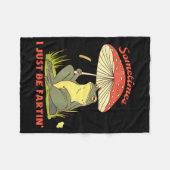 Fartin Sometimes Just I Frog World フリースブランケット (正面(横))