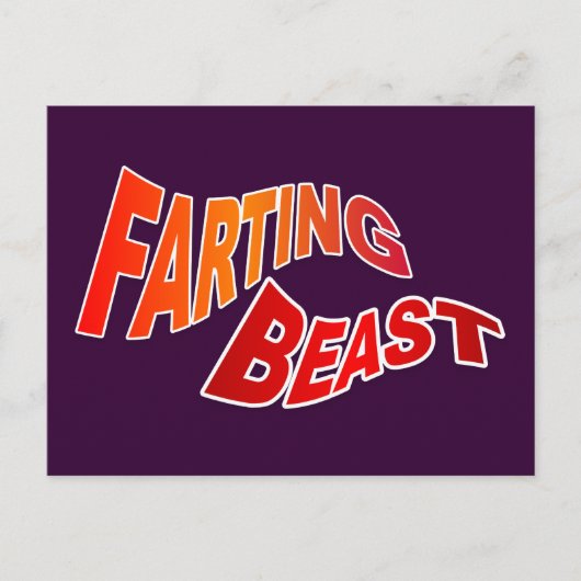 FARTING BEAST - innuendo笑わされるユーモア ポストカード (正面)