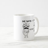 Farting Bug Humor コーヒーマグカップ (正面右)