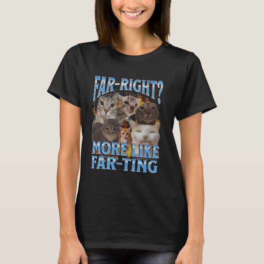 Farting Cat おもしろいミームBootlegより Tシャツ (正面)