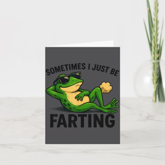 Farting Frog Sometimes I Just Meme カード (正面)