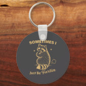 Farting Just Sometimes I Raccoon キーホルダー (正面)